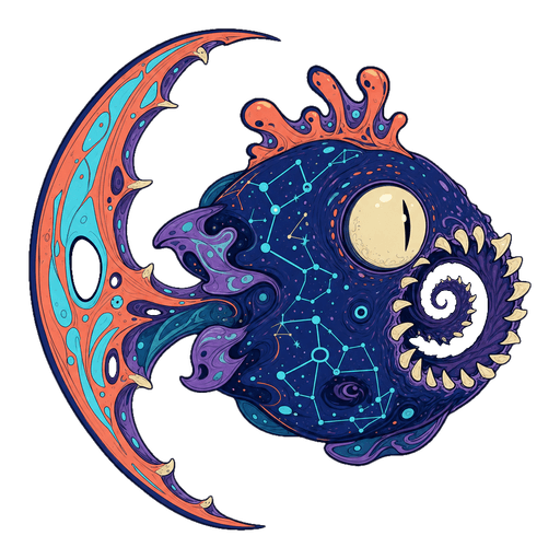 Cosmunch, a Floater patterned like a tiny universe